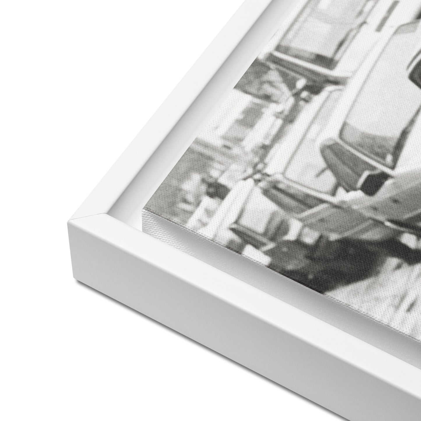 RF Framed canvas “Cinquecento blue”, Rome 1989