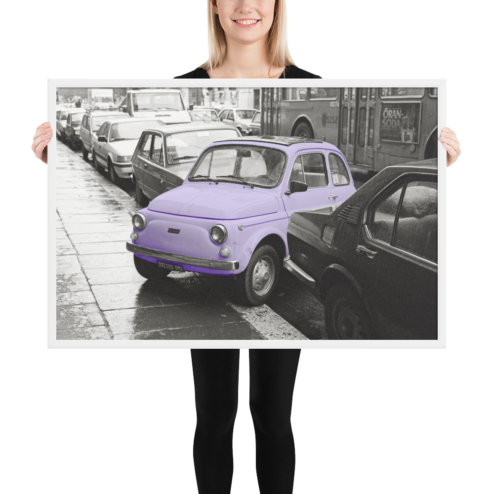 RF Framed photo paper poster “Cinquecento purple”, Rome 1989