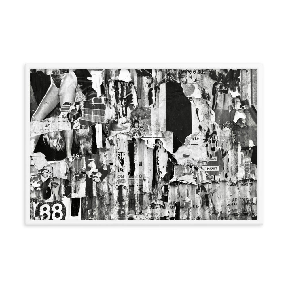 RF Framed photo paper poster „Billboards Roma”, Rome 1989