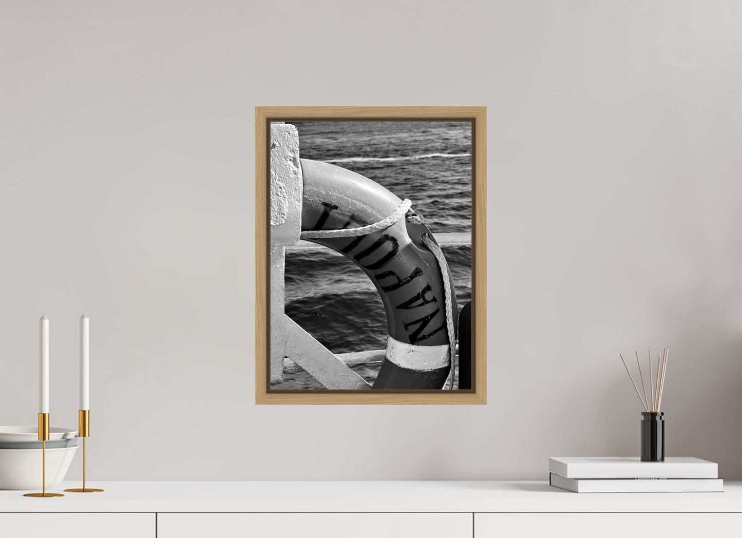 30 x 40 cm, Floater Frame, Basel 15 mm, Natural oak Save Naples