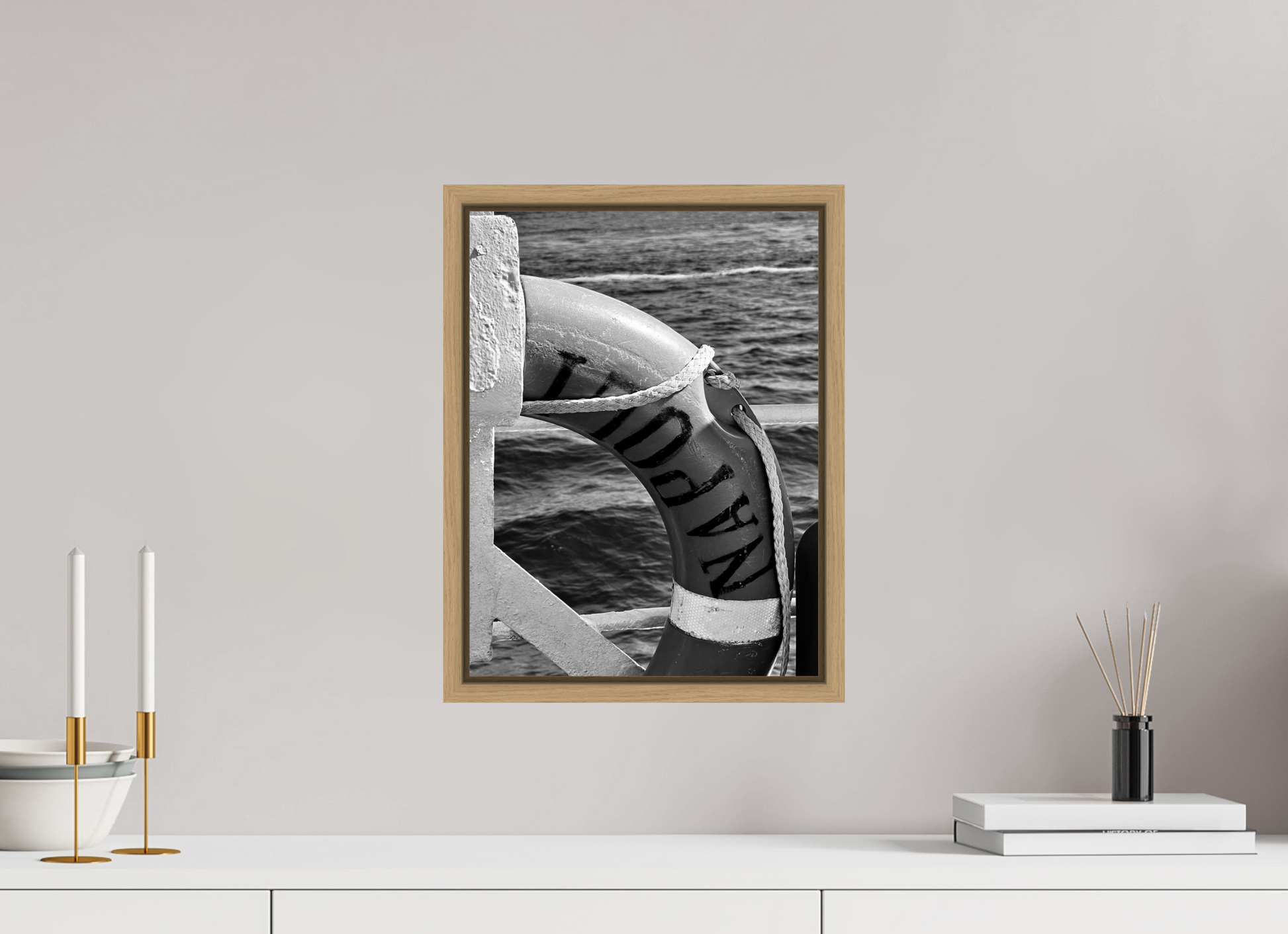 30 x 40 cm, Floater Frame, Basel 15 mm, Natural oak Save Naples