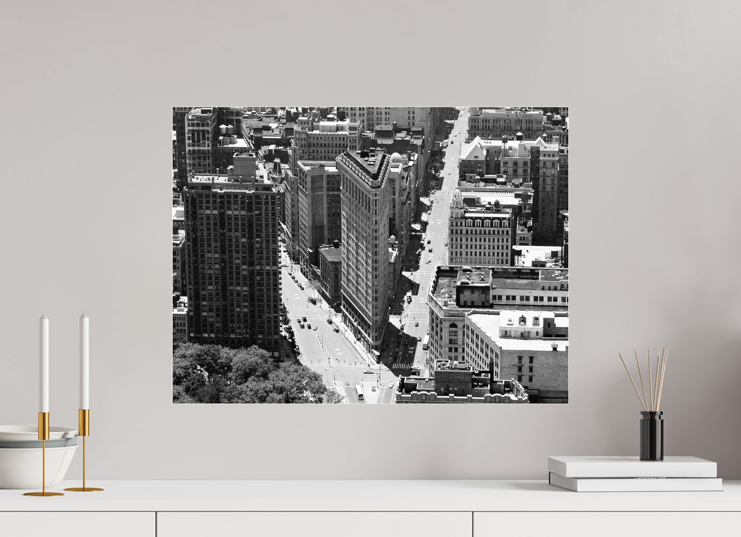 60 x 45 cm, Photo Print Under Acrylic Glass Flat iron, New York 1999