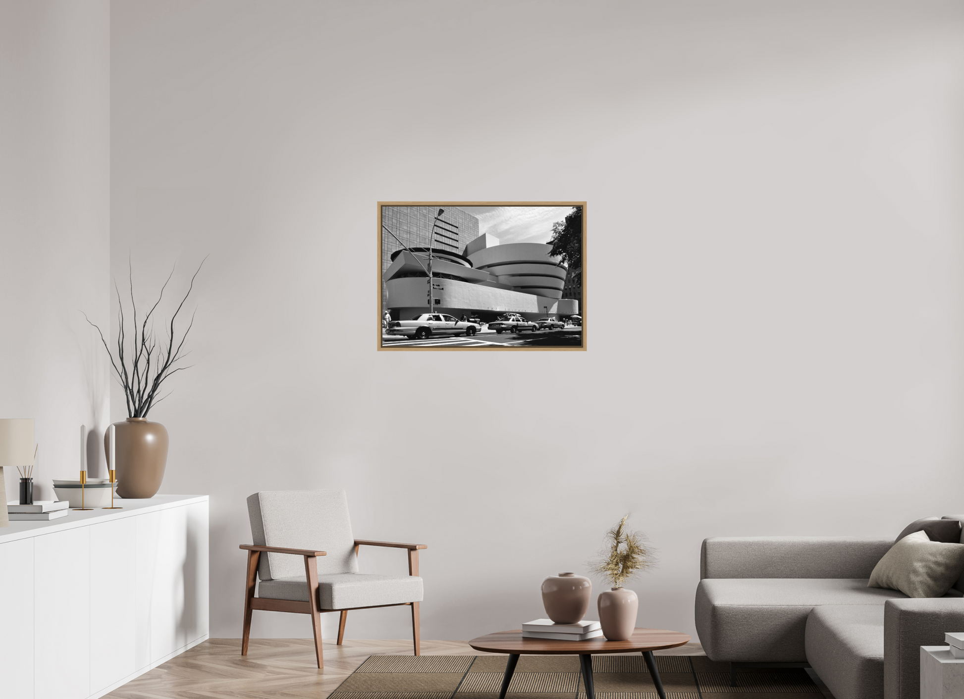 85.7 x 60 cm, Floater Frame, Basel 15 mm, Natural oak Chrysler Building, New York 1999