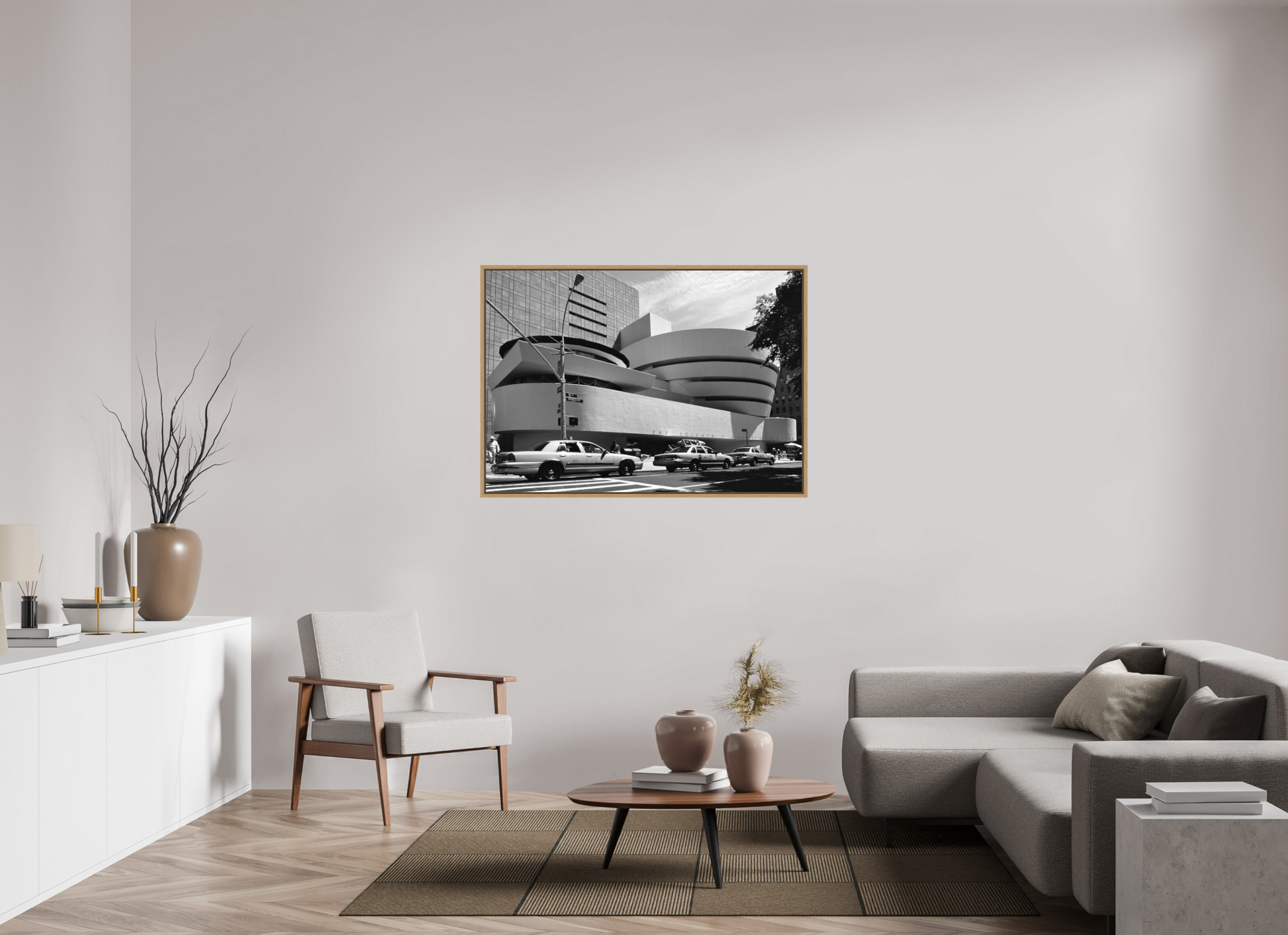 128.6 x 90 cm, Floater Frame, Basel 15 mm, Natural oak Chrysler Building, New York 1999