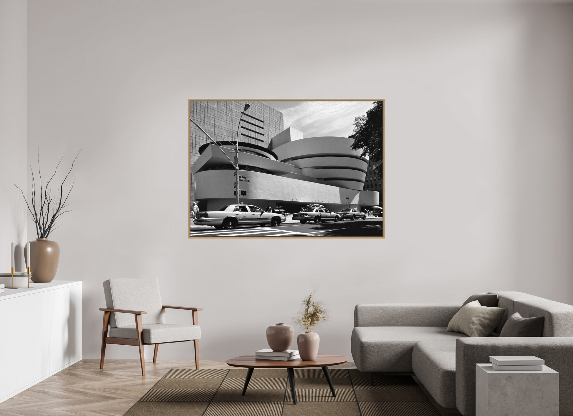 171.4 x 120 cm, Floater Frame, Basel 15 mm, Natural oak Chrysler Building, New York 1999