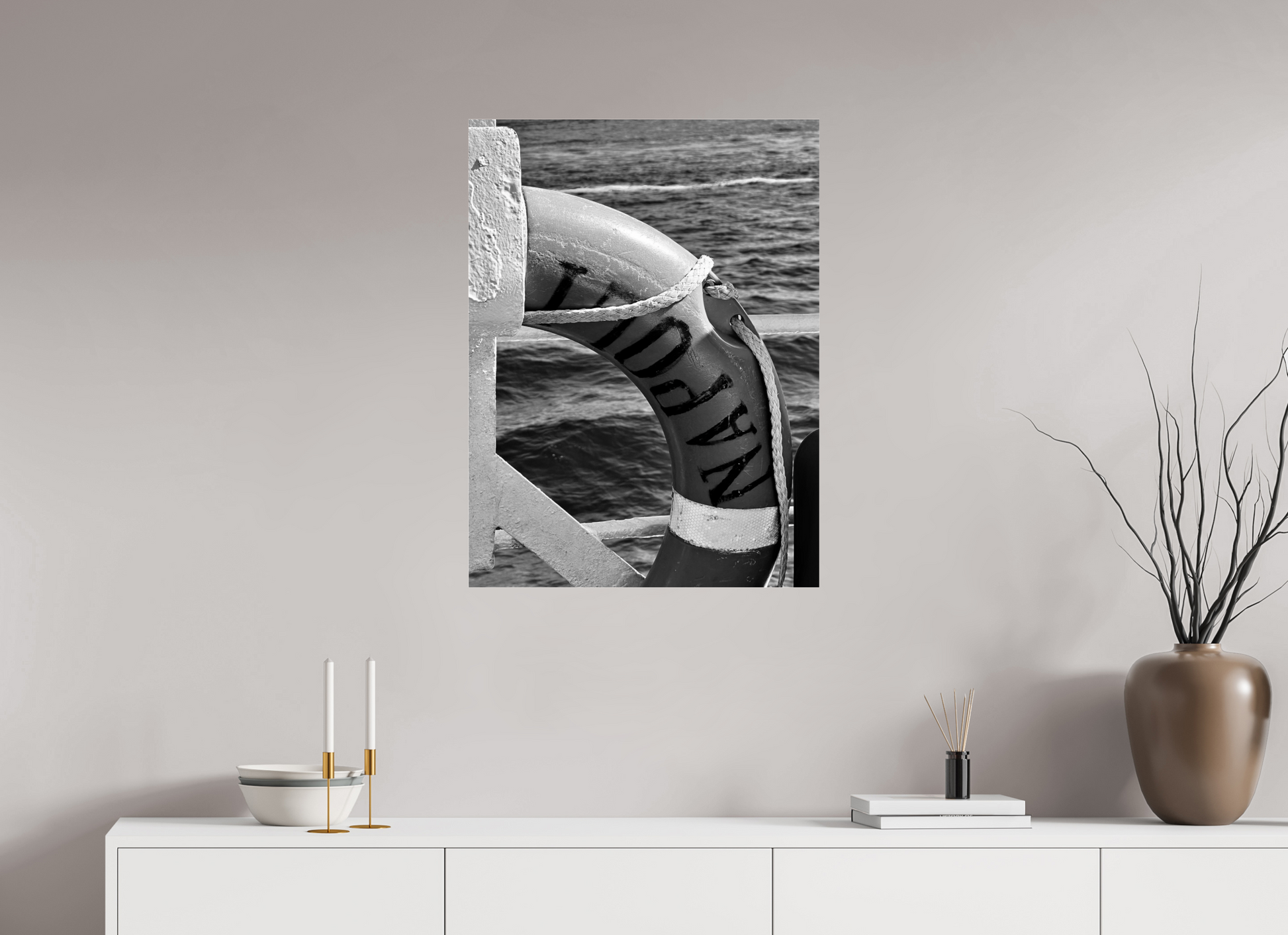 60 x 80 cm, Photo Print Under Acrylic Glass Save Naples