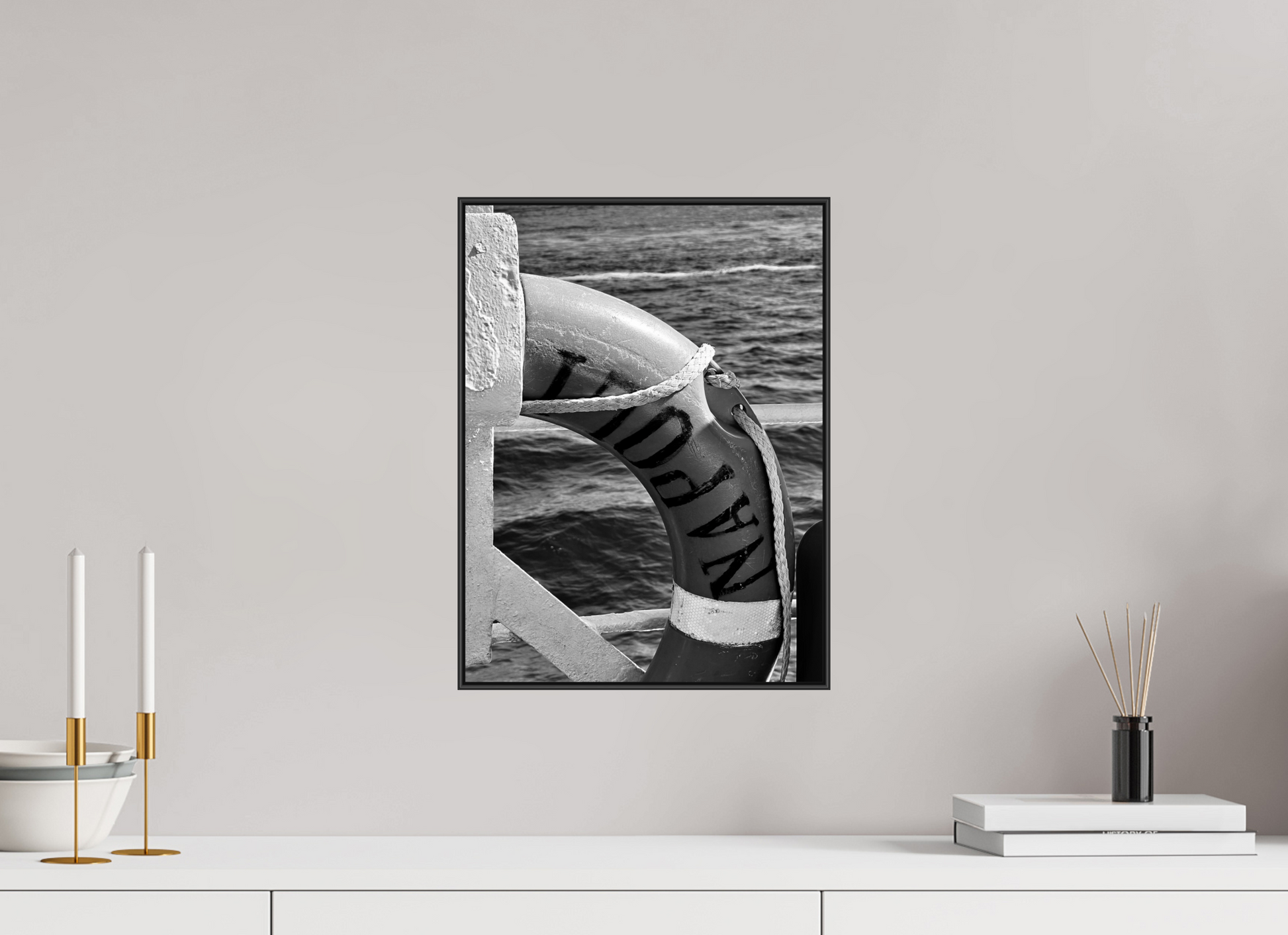 30 x 40 cm, Photo in Aluminium ArtBox, Profile 50 mm (Black) Save Naples