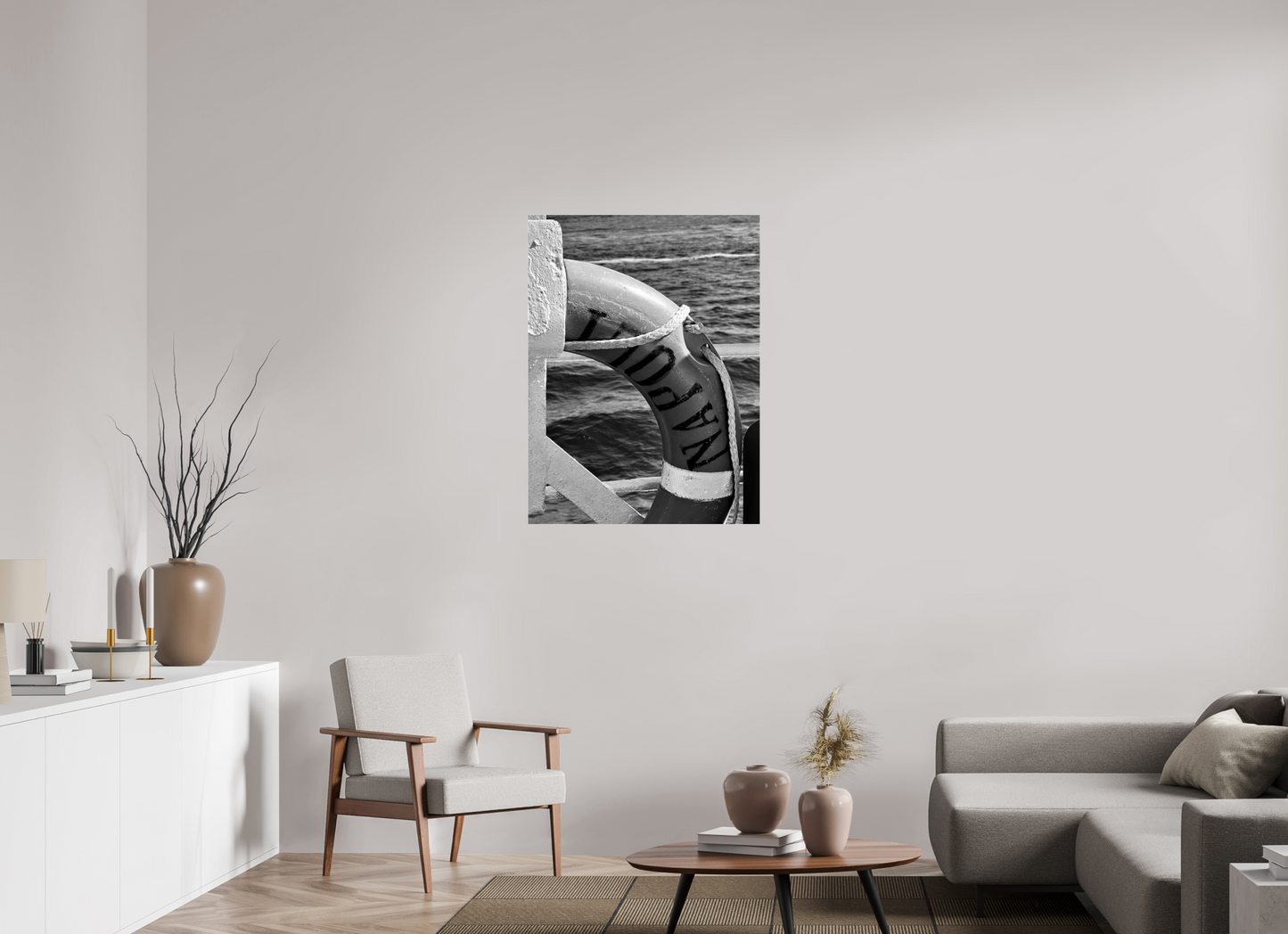75 x 100 cm, Photo Print Under Acrylic Glass Save Naples