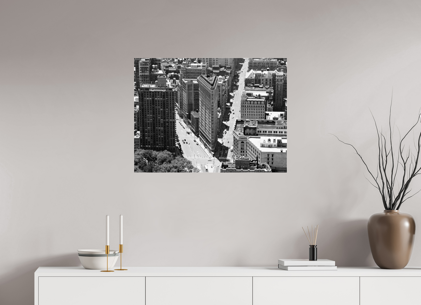 80 x 60 cm, Photo Print Under Acrylic Glass Flat iron, New York 1999