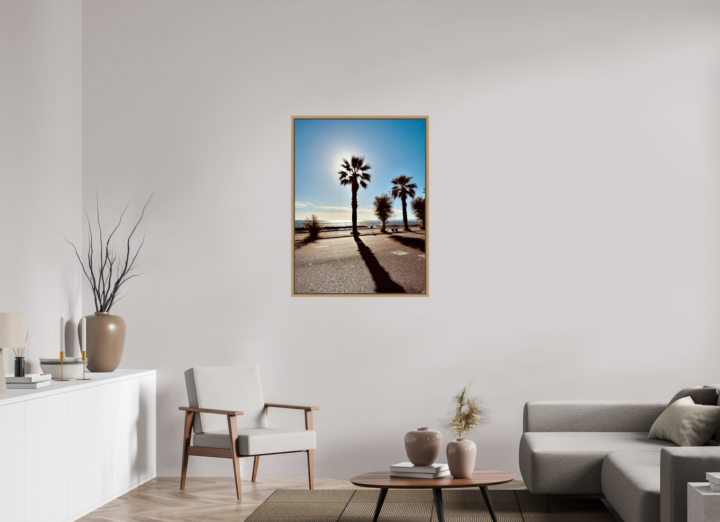 75 x 100 cm, Floater Frame, Basel 15 mm, Natural oak Palma, Naples 2025