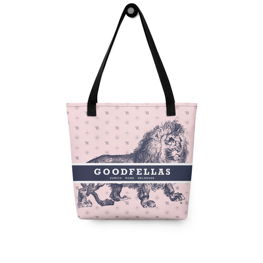 RF Tote bag GOODFELLA Lion Pale Pink - Black