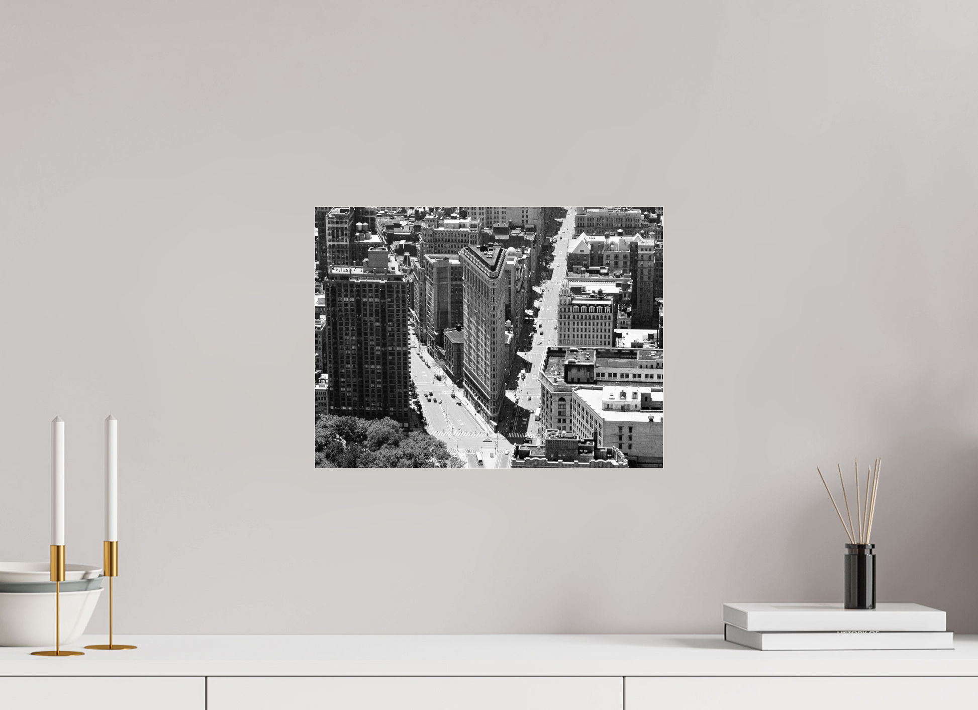 40 x 30 cm, Photo Print Under Acrylic Glass Flat iron, New York 1999