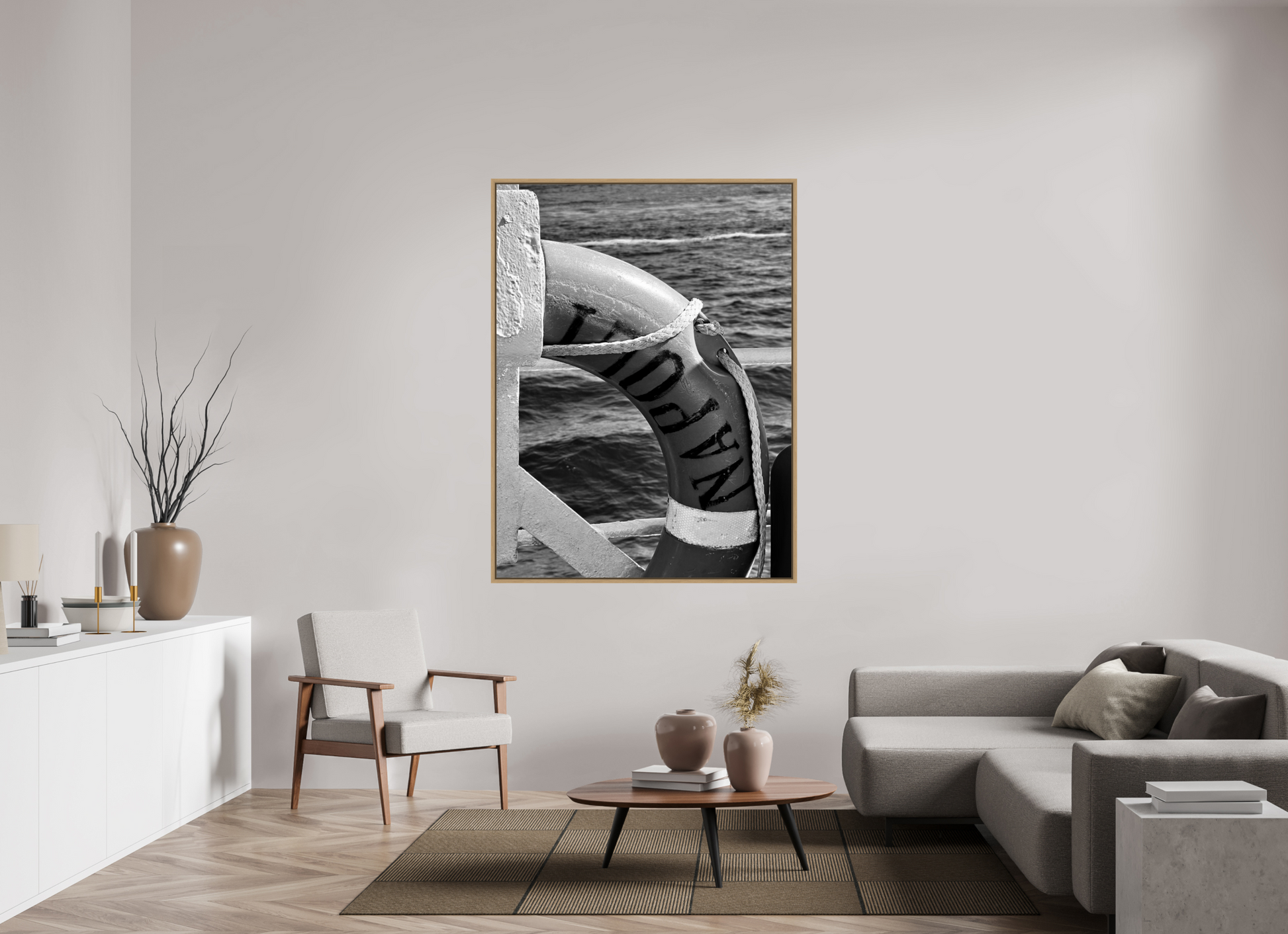 120 x 160 cm, Floater Frame, Basel 15 mm, Natural oak Save Naples
