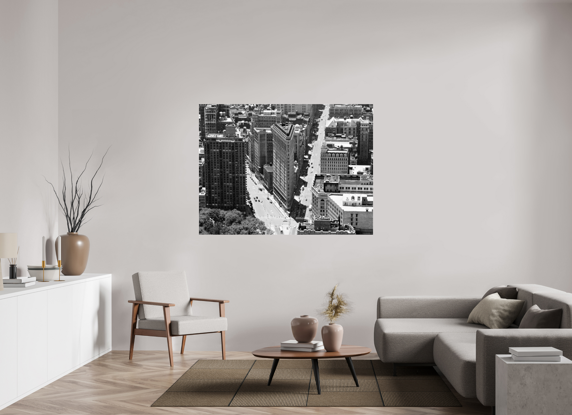 160 x 120 cm, Photo Print Under Acrylic Glass Flat iron, New York 1999