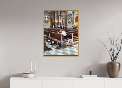 60 x 80 cm, Floater Frame, Basel 15 mm, Natural oak Il duomo, Naples 2025