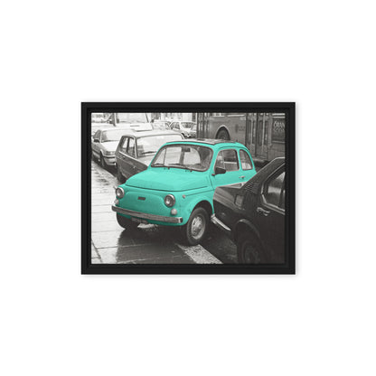 RF Framed canvas “Cinquecento turquoise“