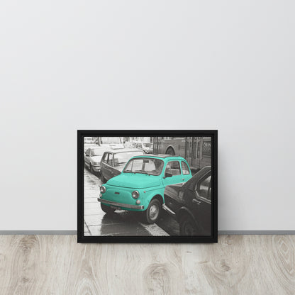 RF Framed canvas “Cinquecento turquoise“