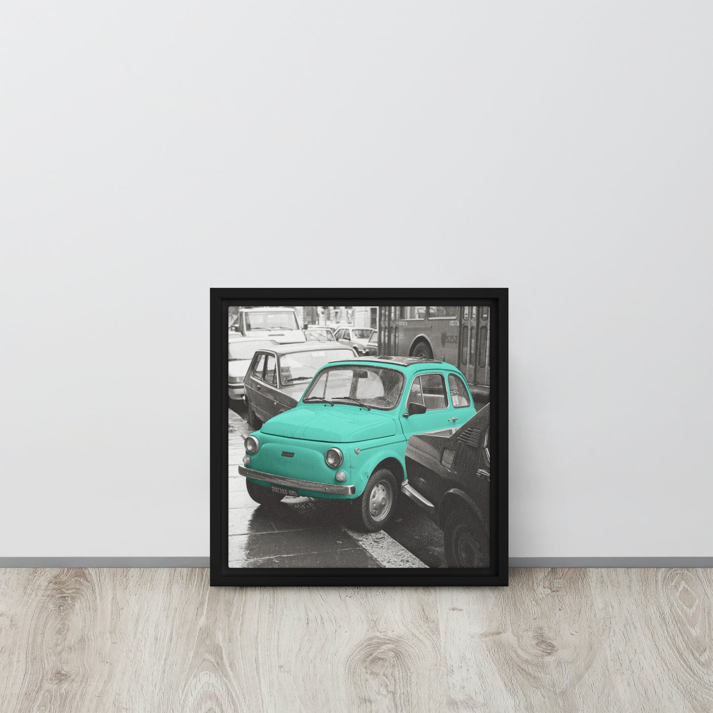 RF Framed canvas “Cinquecento turquoise“