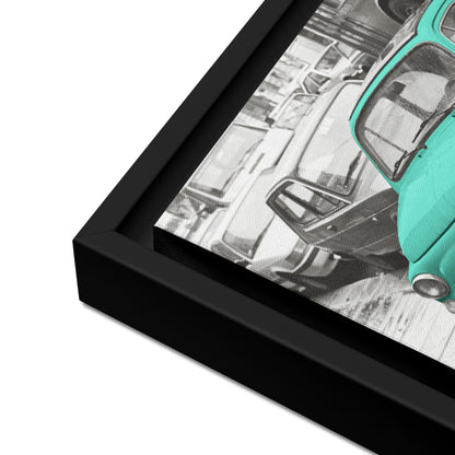 RF Framed canvas “Cinquecento turquoise“