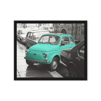 RF Framed canvas “Cinquecento turquoise“