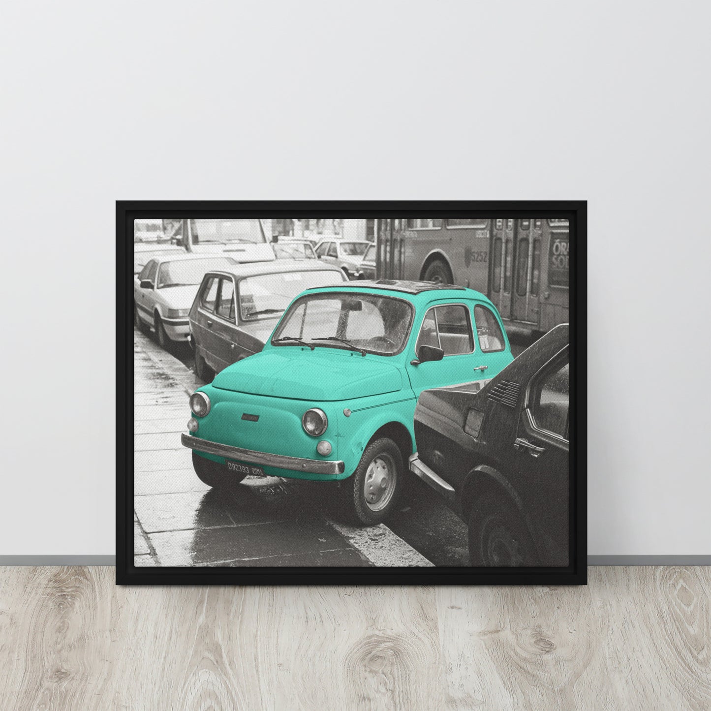 RF Framed canvas “Cinquecento turquoise“