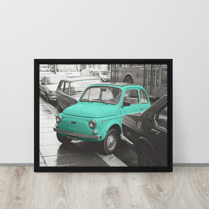 RF Framed canvas “Cinquecento turquoise“