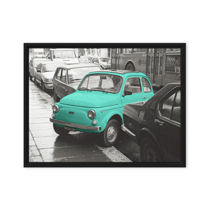 RF Framed canvas “Cinquecento turquoise“