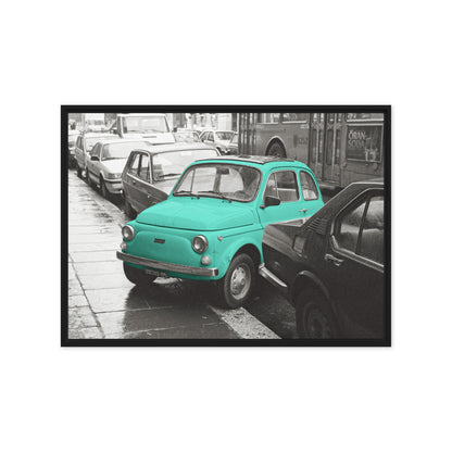 RF Framed canvas “Cinquecento turquoise“