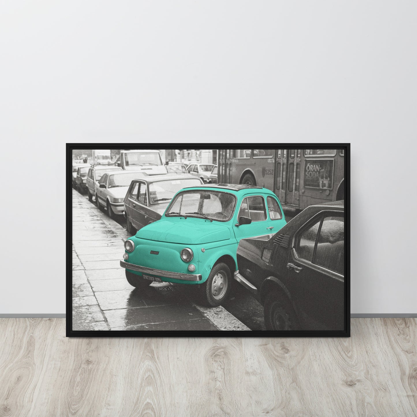 RF Framed canvas “Cinquecento turquoise“