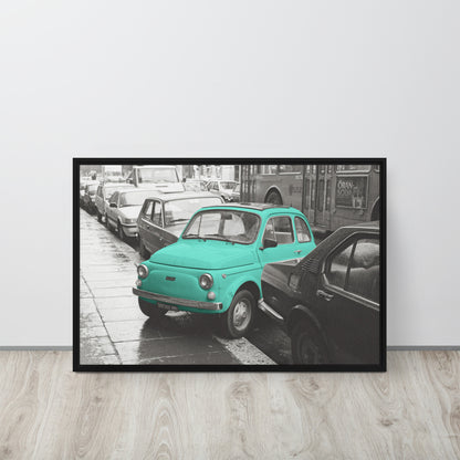 RF Framed canvas “Cinquecento turquoise“