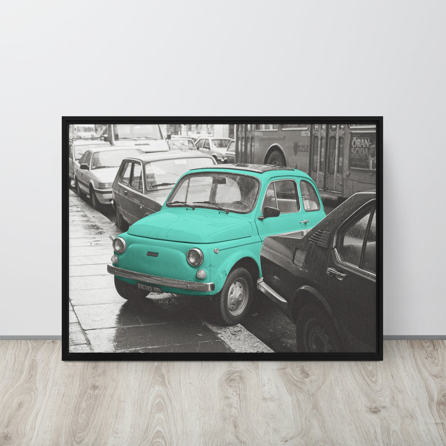 RF Framed canvas “Cinquecento turquoise“