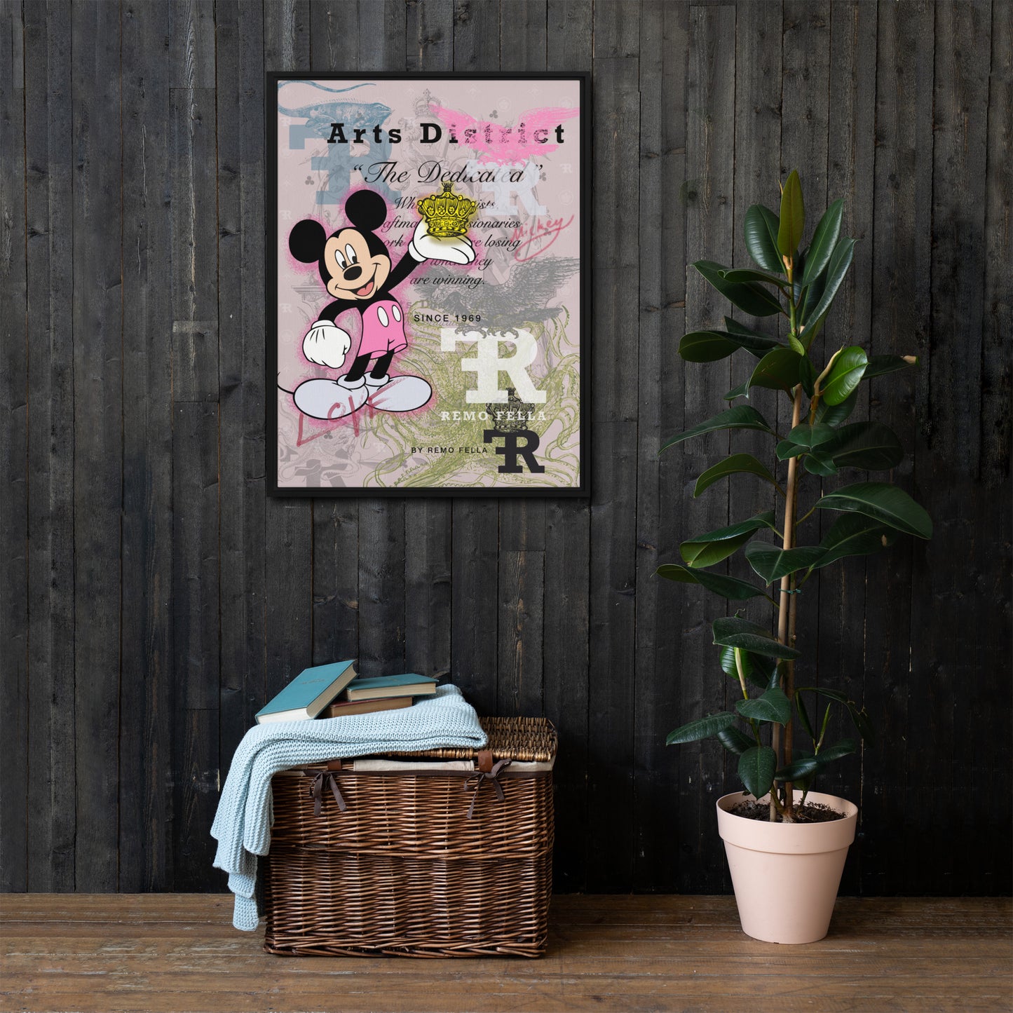 RF Framed canvas „Love Mickey“