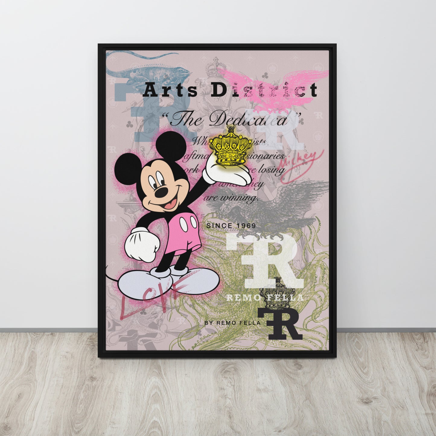 RF Framed canvas „Love Mickey“