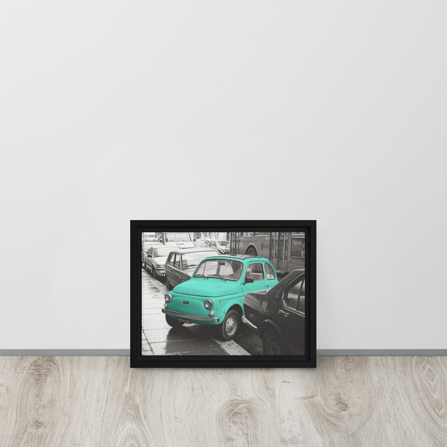 RF Framed canvas “Cinquecento turquoise“