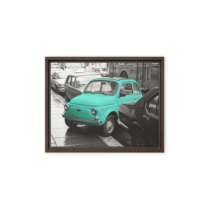 RF Framed canvas “Cinquecento turquoise“