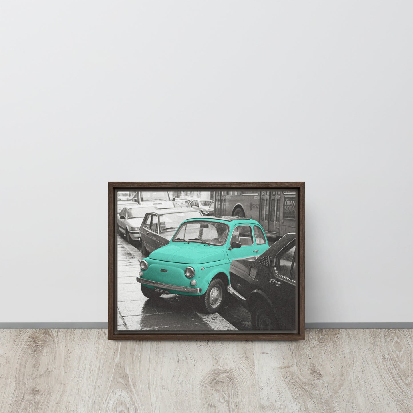 RF Framed canvas “Cinquecento turquoise“