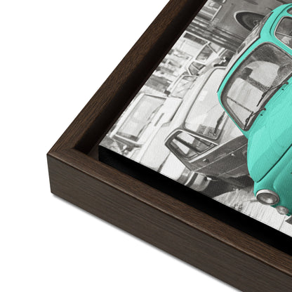 RF Framed canvas “Cinquecento turquoise“