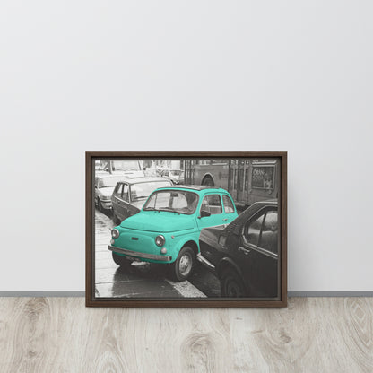 RF Framed canvas “Cinquecento turquoise“