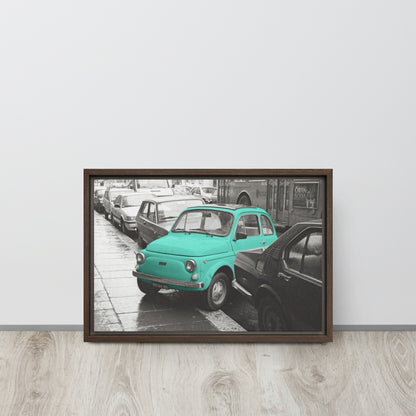 RF Framed canvas “Cinquecento turquoise“