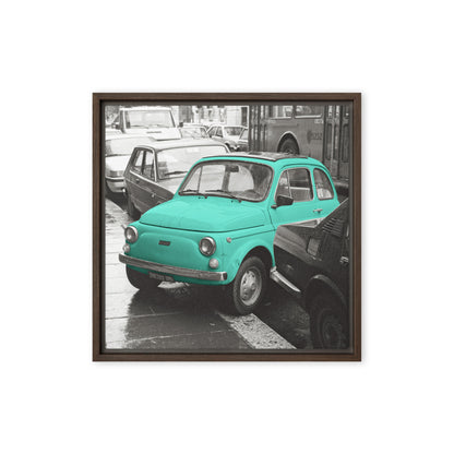 RF Framed canvas “Cinquecento turquoise“