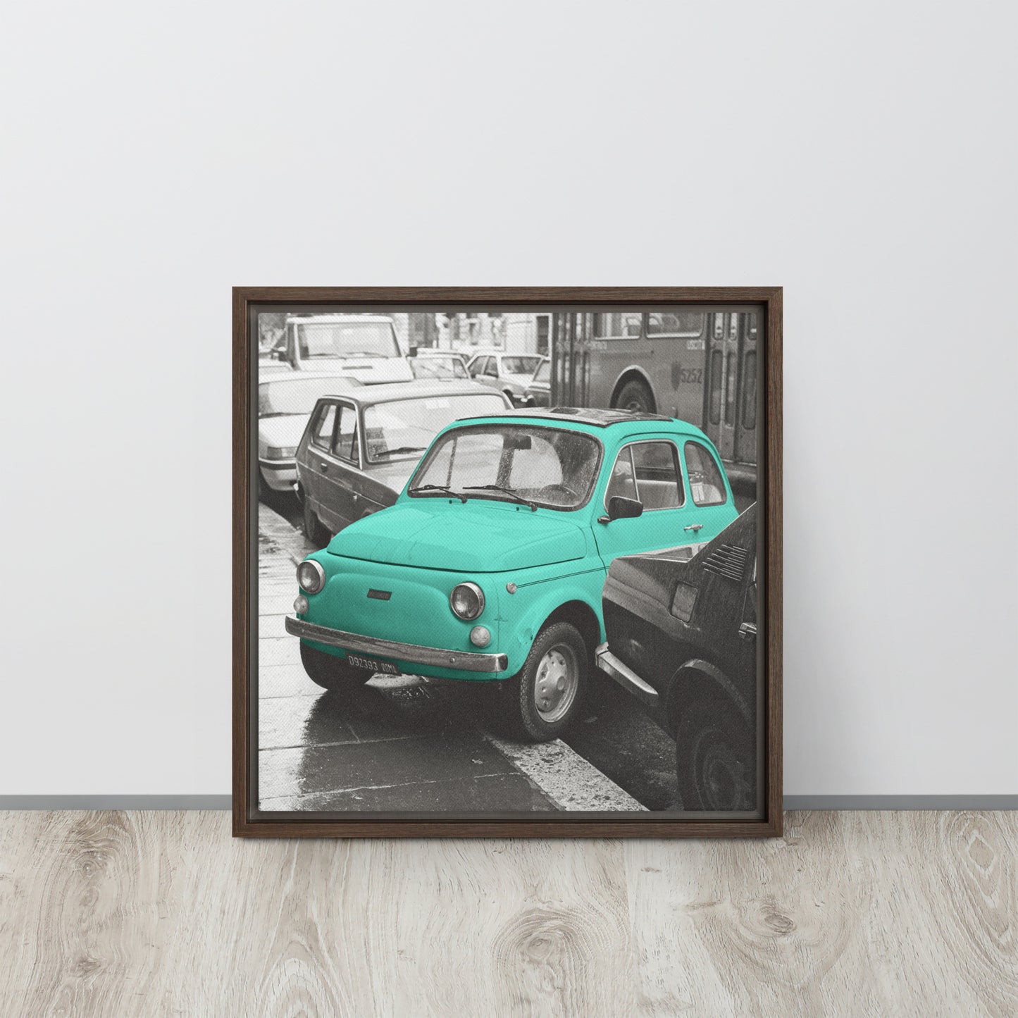 RF Framed canvas “Cinquecento turquoise“