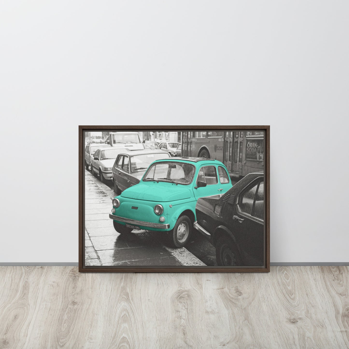 RF Framed canvas “Cinquecento turquoise“