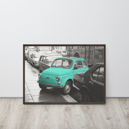 RF Framed canvas “Cinquecento turquoise“