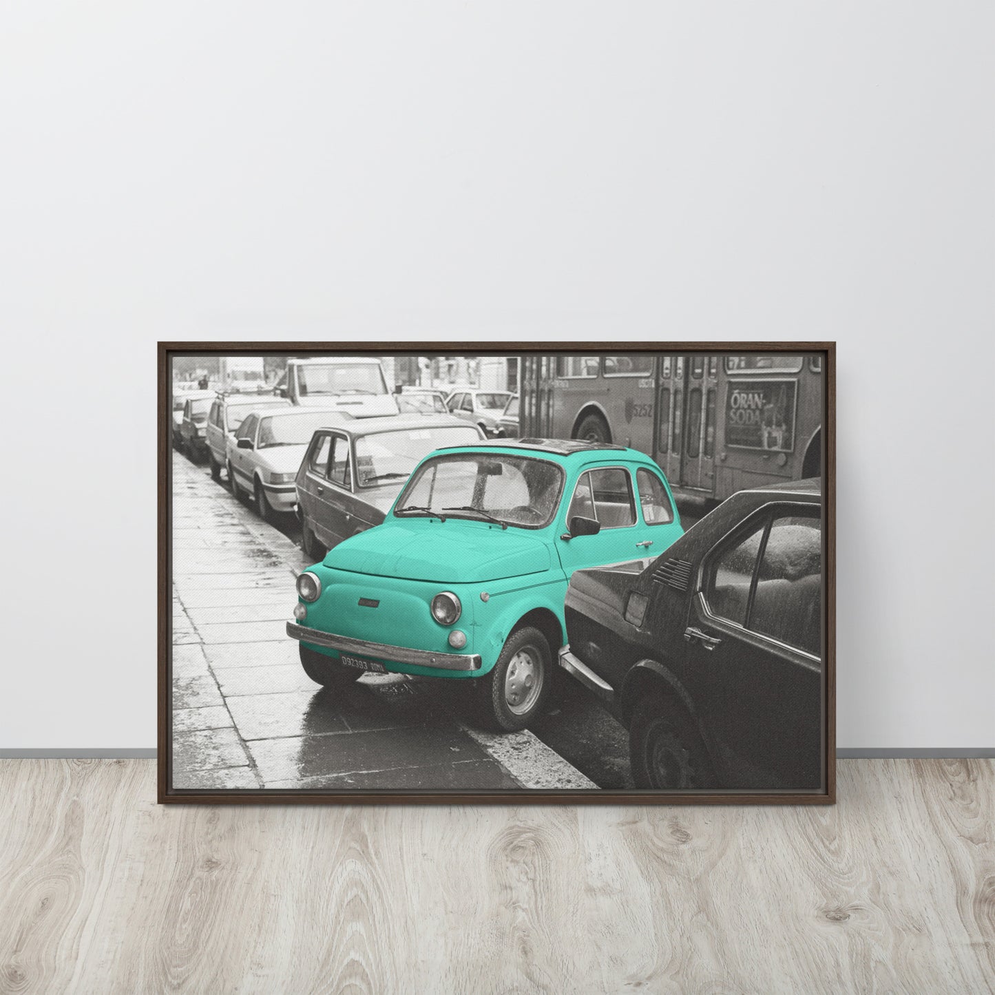 RF Framed canvas “Cinquecento turquoise“