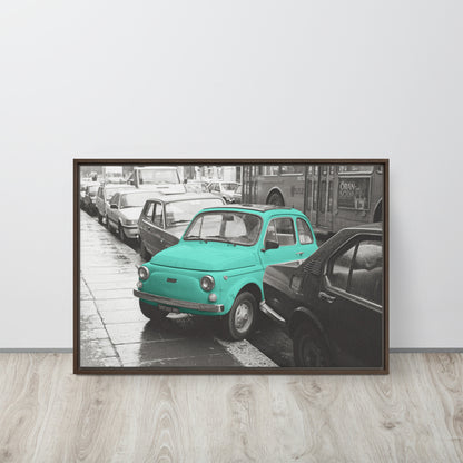 RF Framed canvas “Cinquecento turquoise“