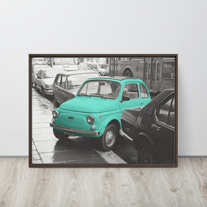 RF Framed canvas “Cinquecento turquoise“