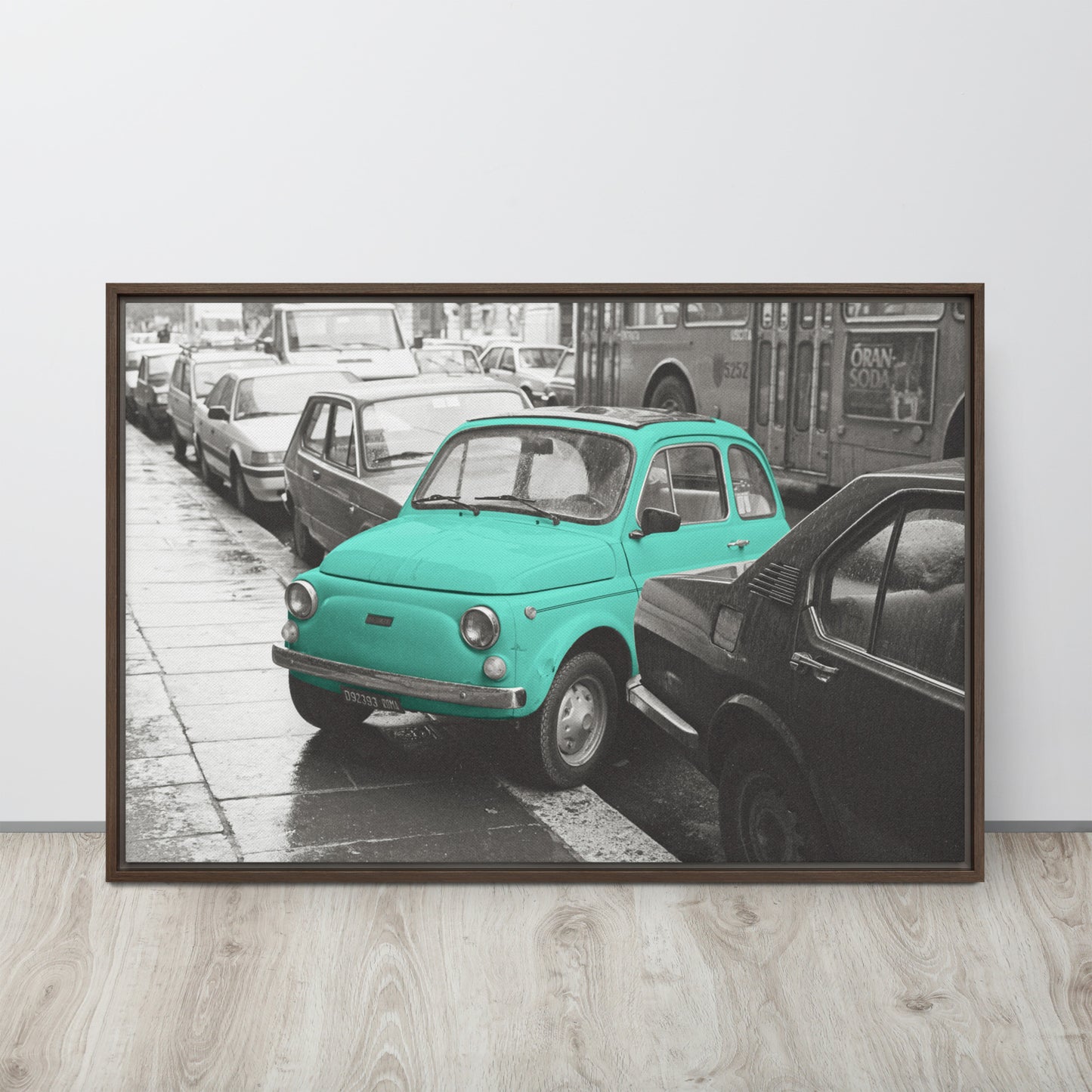 RF Framed canvas “Cinquecento turquoise“