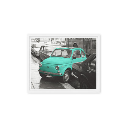 RF Framed canvas “Cinquecento turquoise“