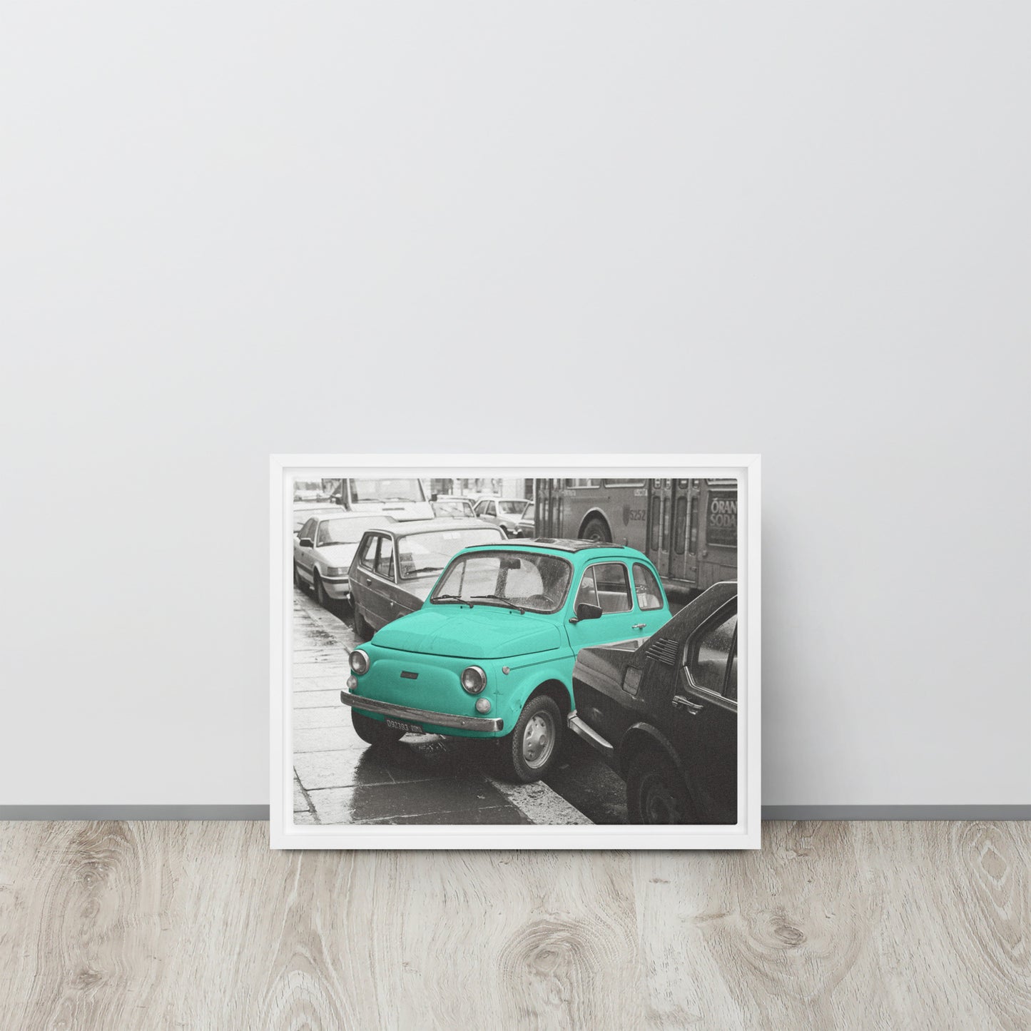 RF Framed canvas “Cinquecento turquoise“