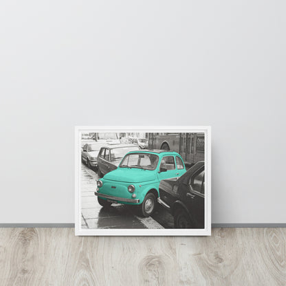 RF Framed canvas “Cinquecento turquoise“